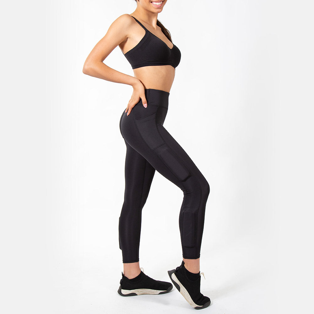 High-Waisted Elevate Mesh-Trim Compression Leggings for Women